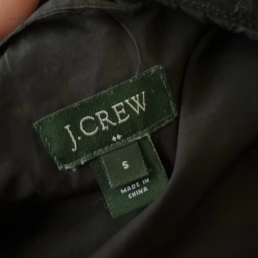 J. Crew Quilted Midweight Black Puffer